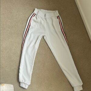 Zara women’s White Joggers with Stripes